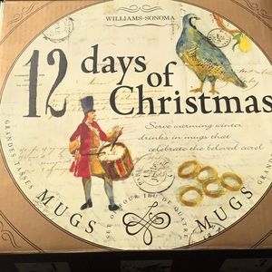 William Sonoma 12 a days of Christmas Mugs